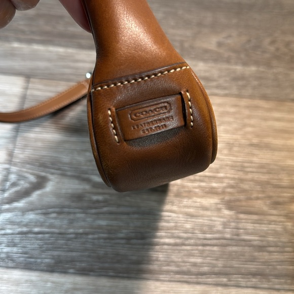 COACH VTG Hampton Demi Pouch Baguette Mini Shoulder Purse brown Leather #7785 - Picture 5 of 8